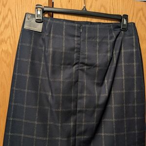 Banana Republic Navy Plaid Skirt